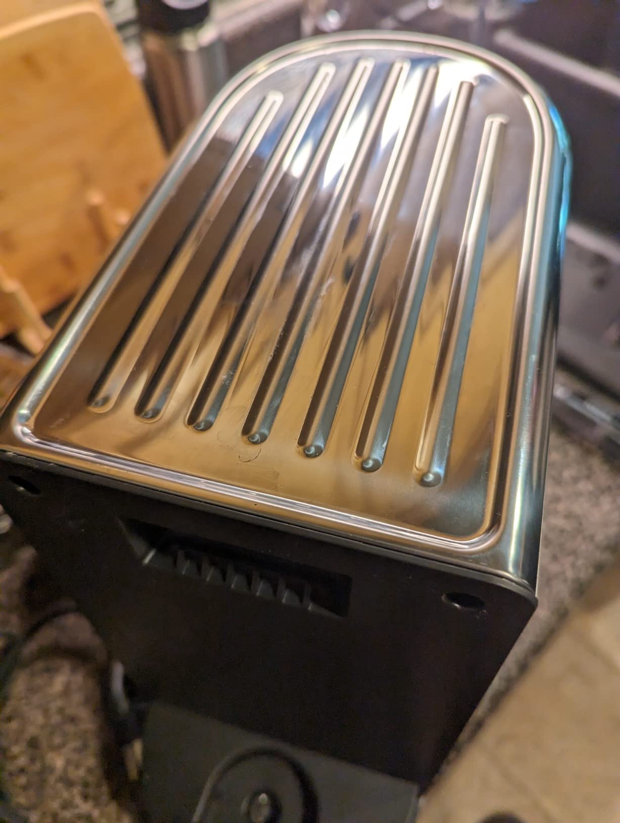 Breville BES450BSS Bambino Espresso Machine, Brushed Stainless Steel | Make cafe-quality espresso, lattes and cappuccinos at home with this compact, manual coffee maker | Beginner-friendly customer photo 1