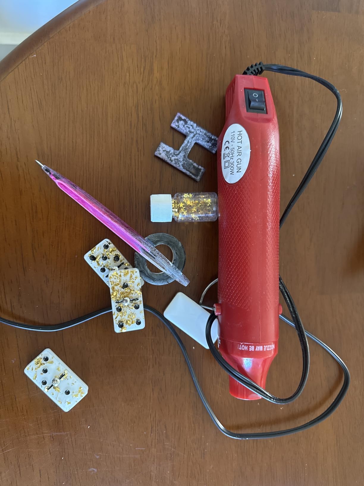 Heat Gun, Mini Hot Air Gun for DIY Crafts Portable Heat Air Gun Tool for Embossing Shrink Wrapping Drying Paint customer photo 2