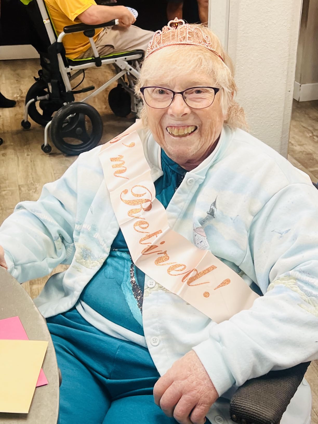 JETKONG Retirement Party Decorations Retired Tiara/Crown, Retired Sash for Women Retirement Gifts, Retirement Party Supplies, Gifts, Favors (Rose Gold) customer photo 1