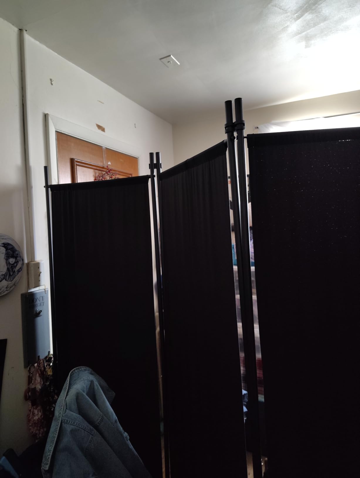 RANTILA 3 Panel Room Divider, 6 Ft Tall Folding Privacy Screen Freestanding Room Partition Wall Dividers, 102''W x 20''D x 71''H, Grey customer photo 2