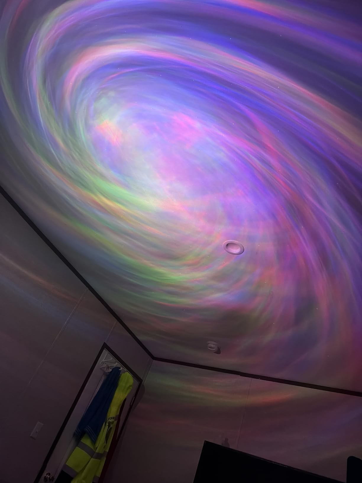 Northern Galaxy Light Aurora Projector with 33 Light Effects, Night Lights LED Star Projector for Bedroom Nebula Lamp, Remote Control, White Noises, Bluetooth Speaker for Parties Black customer photo 2