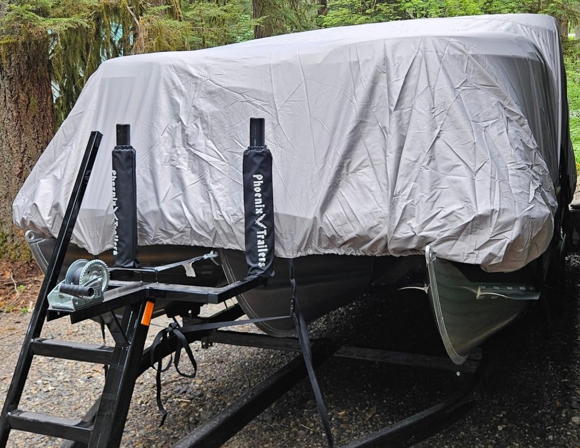 Solim 22-24FT Pontoon Boat Cover, 1200D Heavy Duty Waterproof, UV Resistant customer photo 1