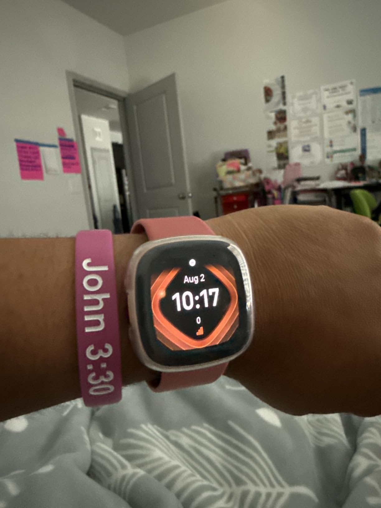Google Fitbit Versa 4 Fitness Smartwatch, - Waterfall Blue/Platinum customer photo 1