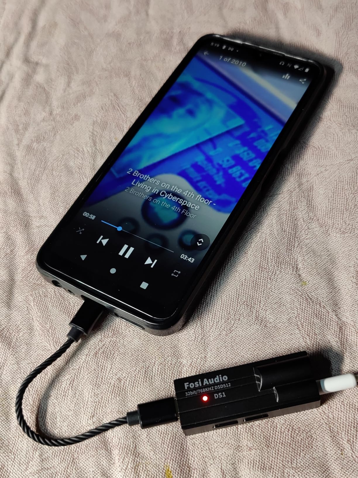 Fosi Audio DS1 USB C DAC Headphone Amp DSD512 ES9038Q2M HiFi Mini Audio Adapter Supports 32bit/768kHz with 4.4MM and 3.5MM Dual Headphones Outputs customer photo 2