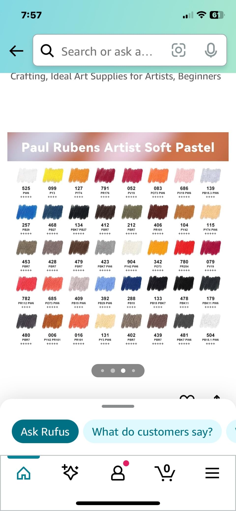 Paul Rubens Professional Soft Pastels, Handmade 72 Vibrant Colors Chalk Pastels Smooth and High Adhesion for Painting, Drawing, Blending, Crafting customer photo 2
