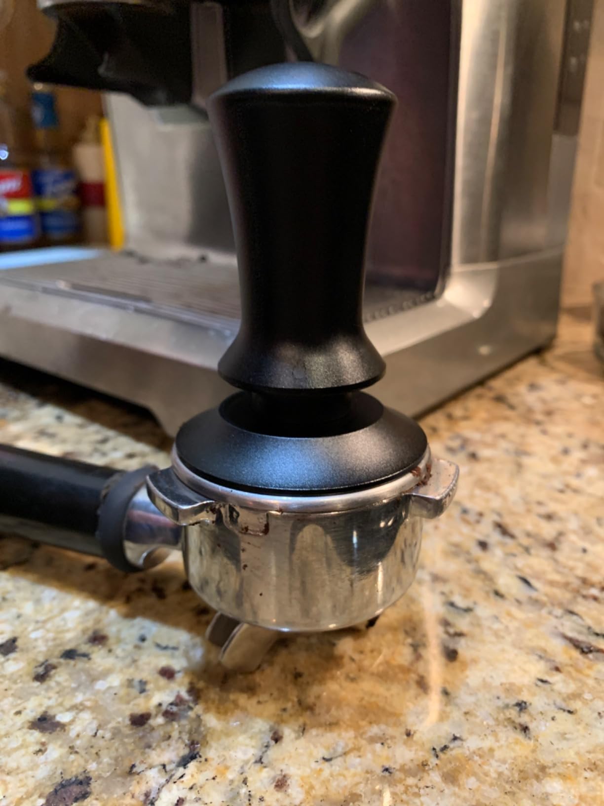 K COOL Coffee Tamper, Espresso Tamper, Premium Barista Tamper with Calibrated Spring, 100% Flat Stainless Steel Base Tamper for Espresso Coffee Machine (51mm, Black) customer photo 2
