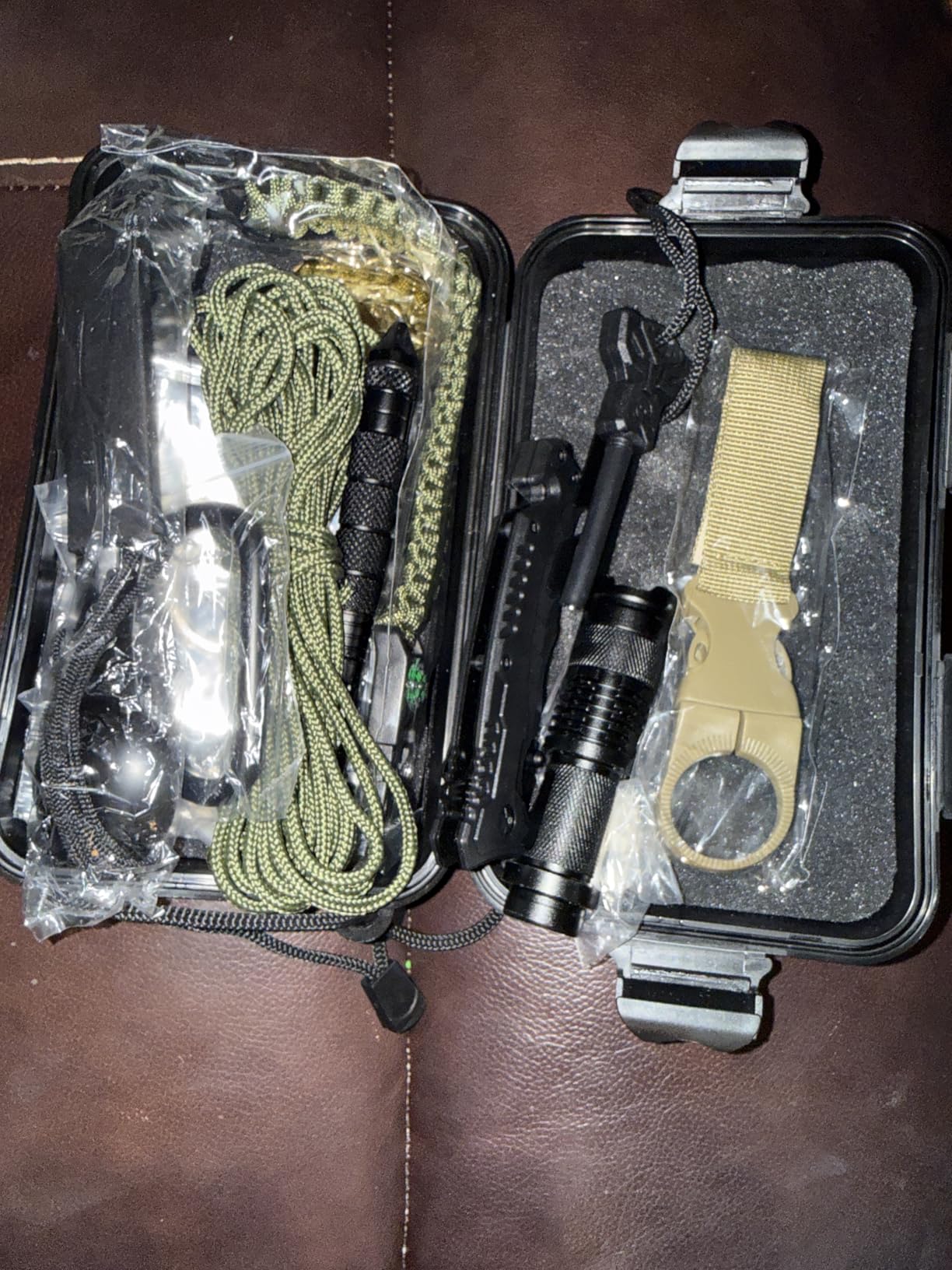 Survival Kit, Gifts for Men Dad Husband, Emergency Survival Gear and Equipment 19 in 1, Fishing Hunting Birthday for Men, Camping Accessories, Cool Gadget, Camping Essentials customer photo 1