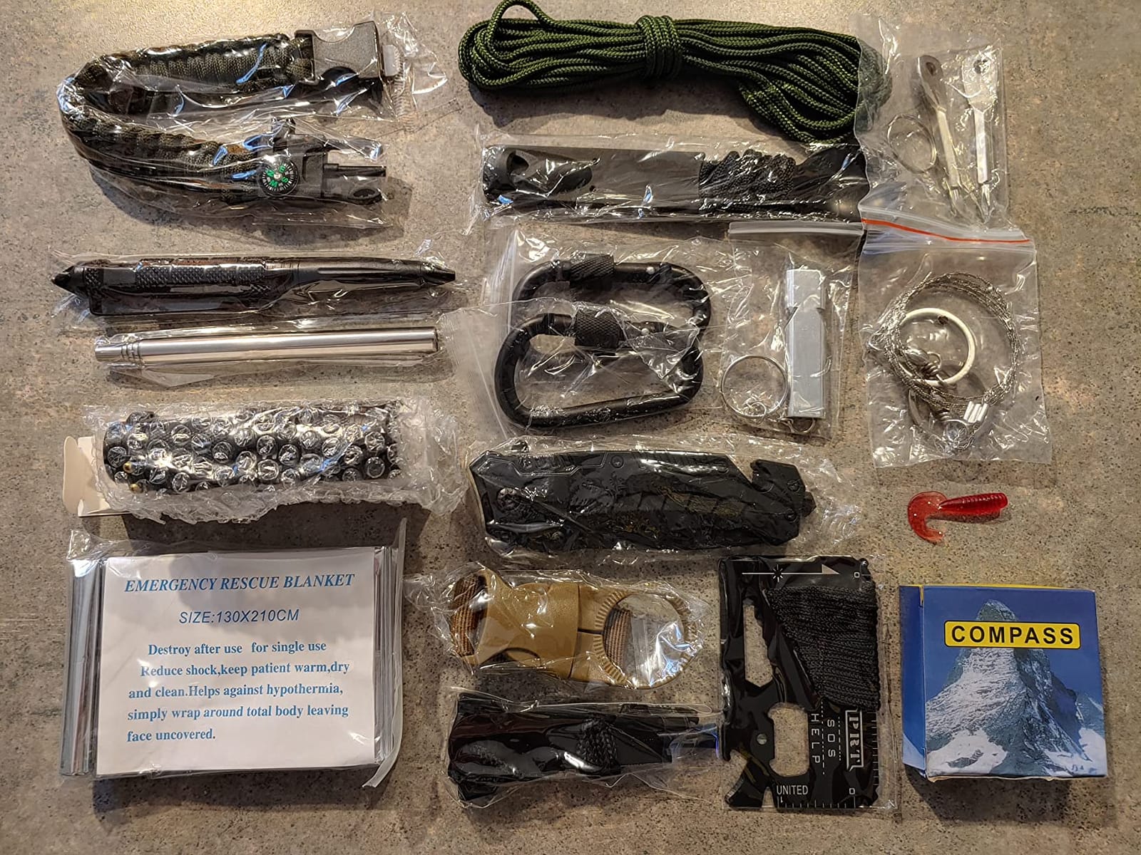Survival Kit, Gifts for Men Dad Husband, Emergency Survival Gear and Equipment 19 in 1, Fishing Hunting Birthday for Men, Camping Accessories, Cool Gadget, Camping Essentials customer photo 2