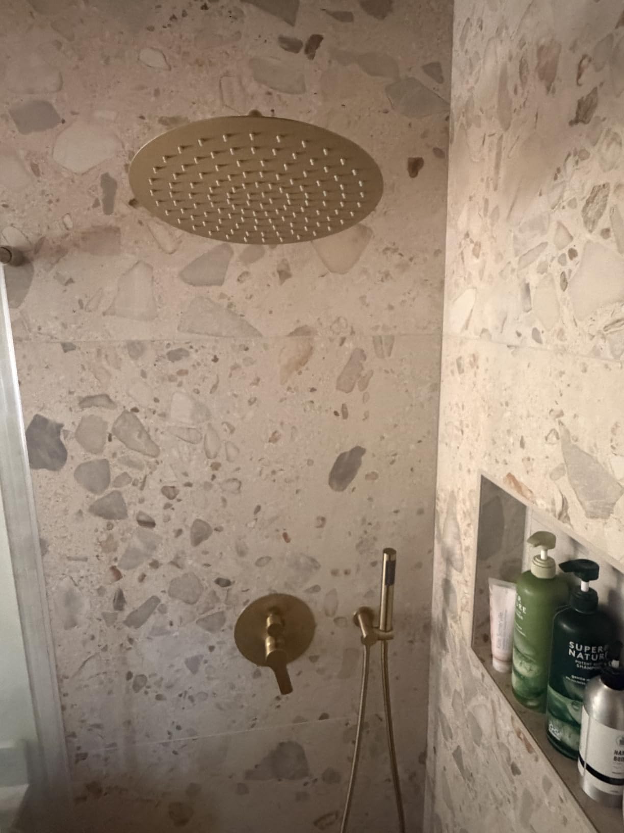 Iriber Matte Black Shower Head with Handheld,Rain Shower System Faucet Set customer photo 2