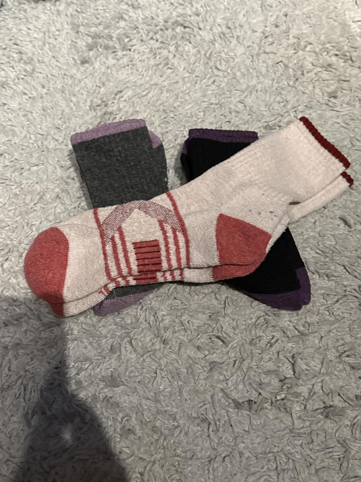 ANTSANG Merino Wool Hiking Socks, Crew Boot Work Socks for Men Women customer photo 2