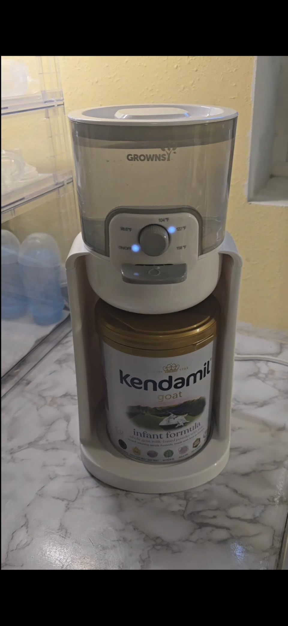 Grownsy Instant Baby Bottle Warmer with Night Light, Precise 4-Temp Control customer photo 1