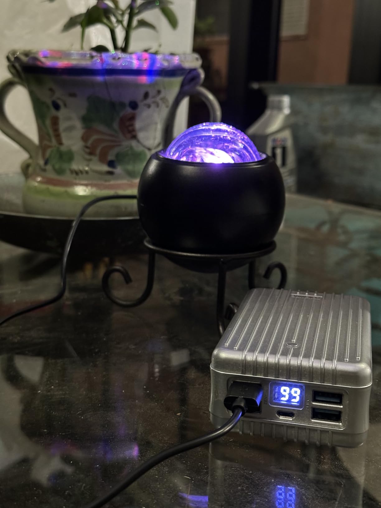 ENOKIK Galaxy Projector, Star Aurora Night Light Bluetooth Speaker, Black | 33 Dynamic Light Effects, 8 Soothing White Noises, Remote Timer, 360° Adjustable Projection Angle, Ideal Gift, Home Decor customer photo 1