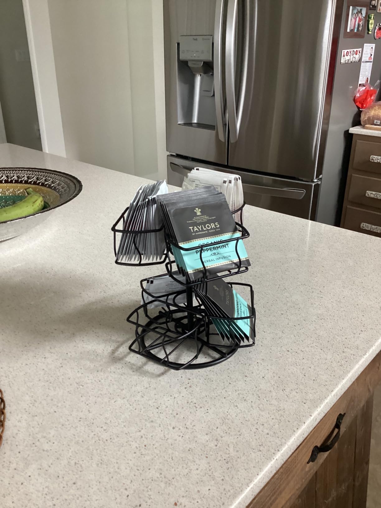 Sorbus Tea Bag Organizer, 2-Tier Spinning Carousel for 60 Tea Bags (Black) customer photo 2