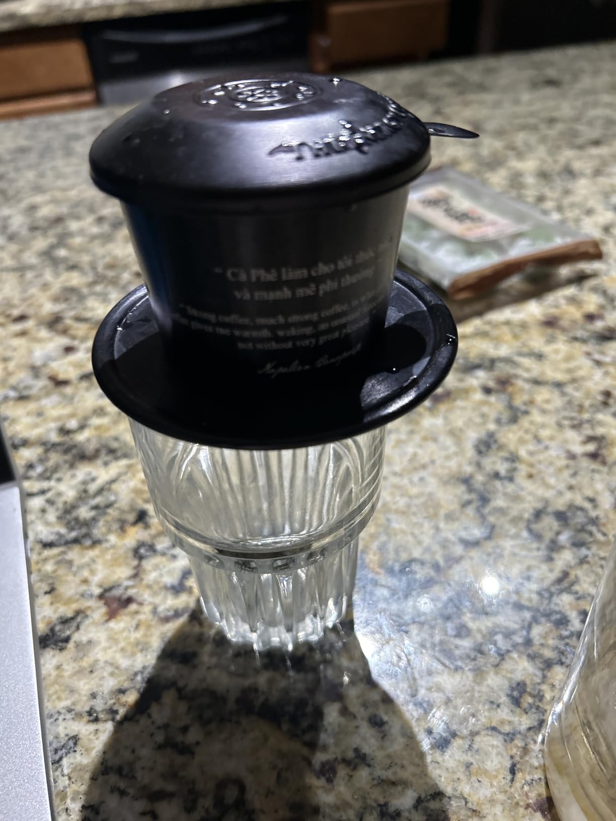 TRUNG NGUYEN LEGEND Vietnamese Pour Over Filter Set, Traditional Phin Drip Coffee Maker, Portable Reusable Coffee Press (Black) customer photo 1