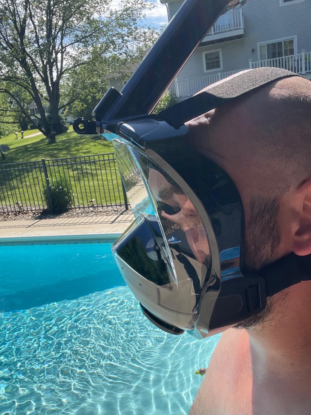 Khroom Full Face Snorkel Mask for Adults, CO2 Safe, Anti-Fog, 180° View customer photo 1