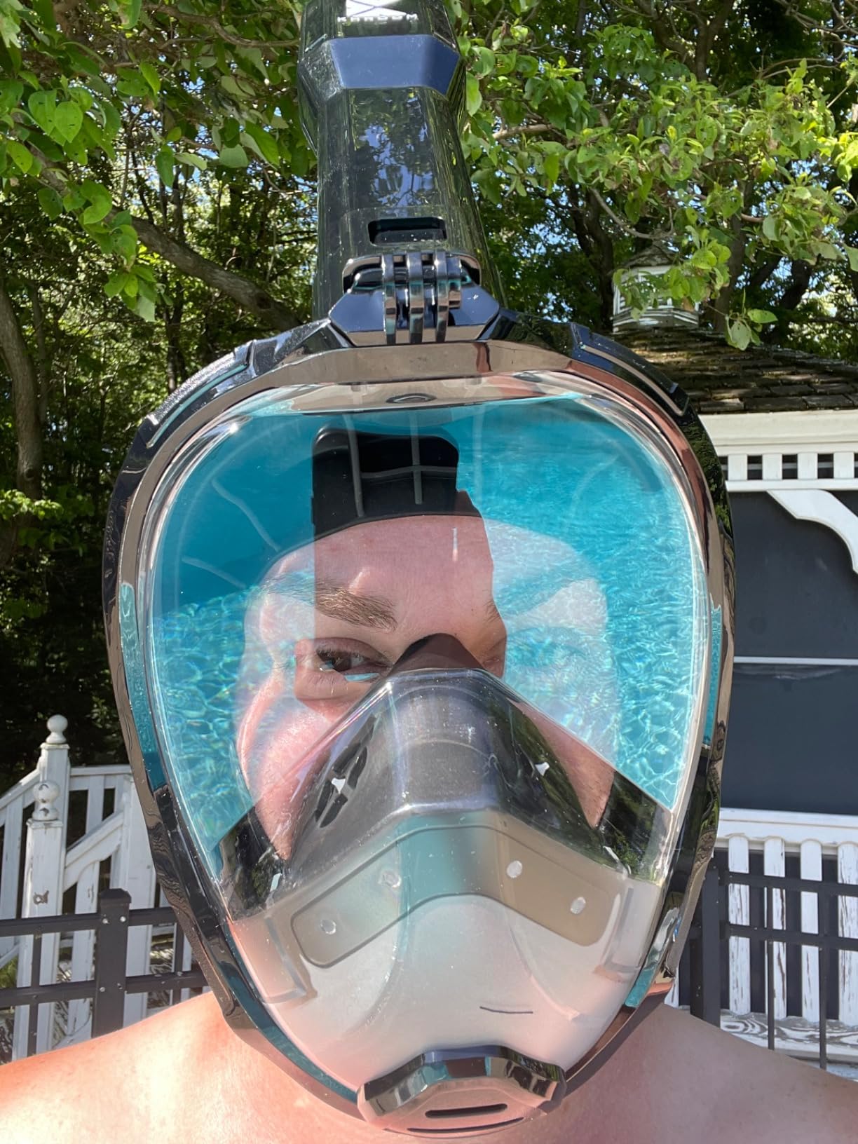 Khroom Full Face Snorkel Mask for Adults, CO2 Safe, Anti-Fog, 180° View customer photo 2
