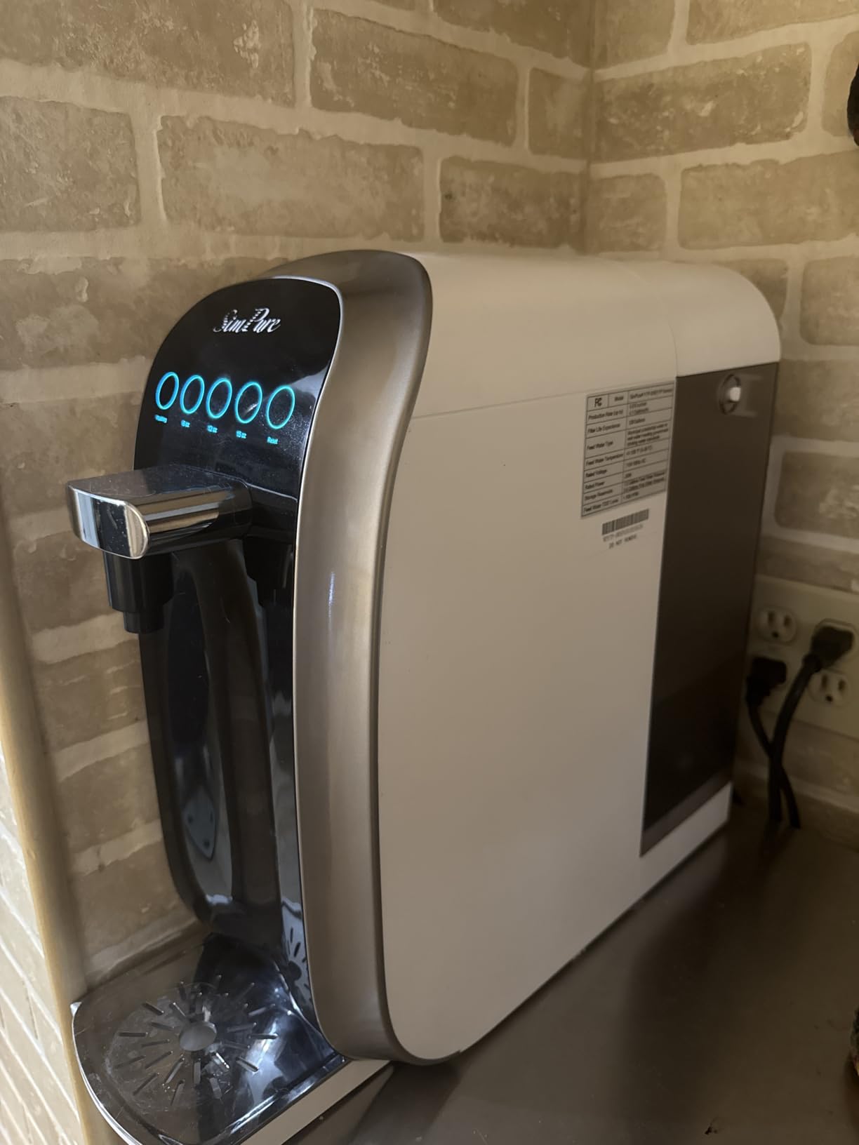 SimPure Y7P-BW UV Countertop Reverse Osmosis Water Filter, 5 Stage RO customer photo 2