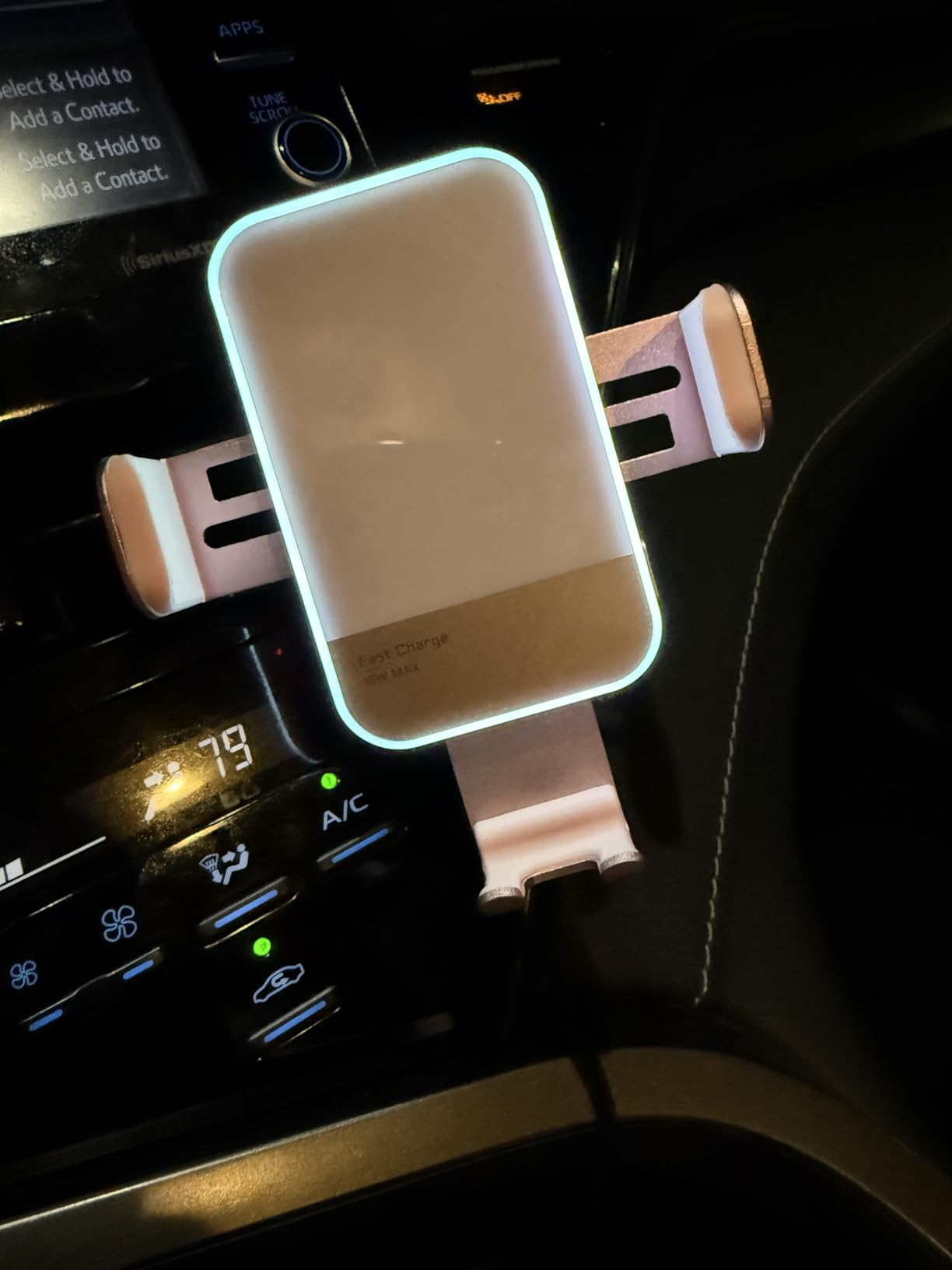 Wireless Car Charger,【7 Colored RGB Backlit】 Mosurr 15W Auto Clamping Phone Holders for Your car fit for iPhone 16 15 14 Mini Pro Max, Samsung Galaxy S25 Ultra S24 S23+, etc, Fathers Day for Gifts customer photo 1
