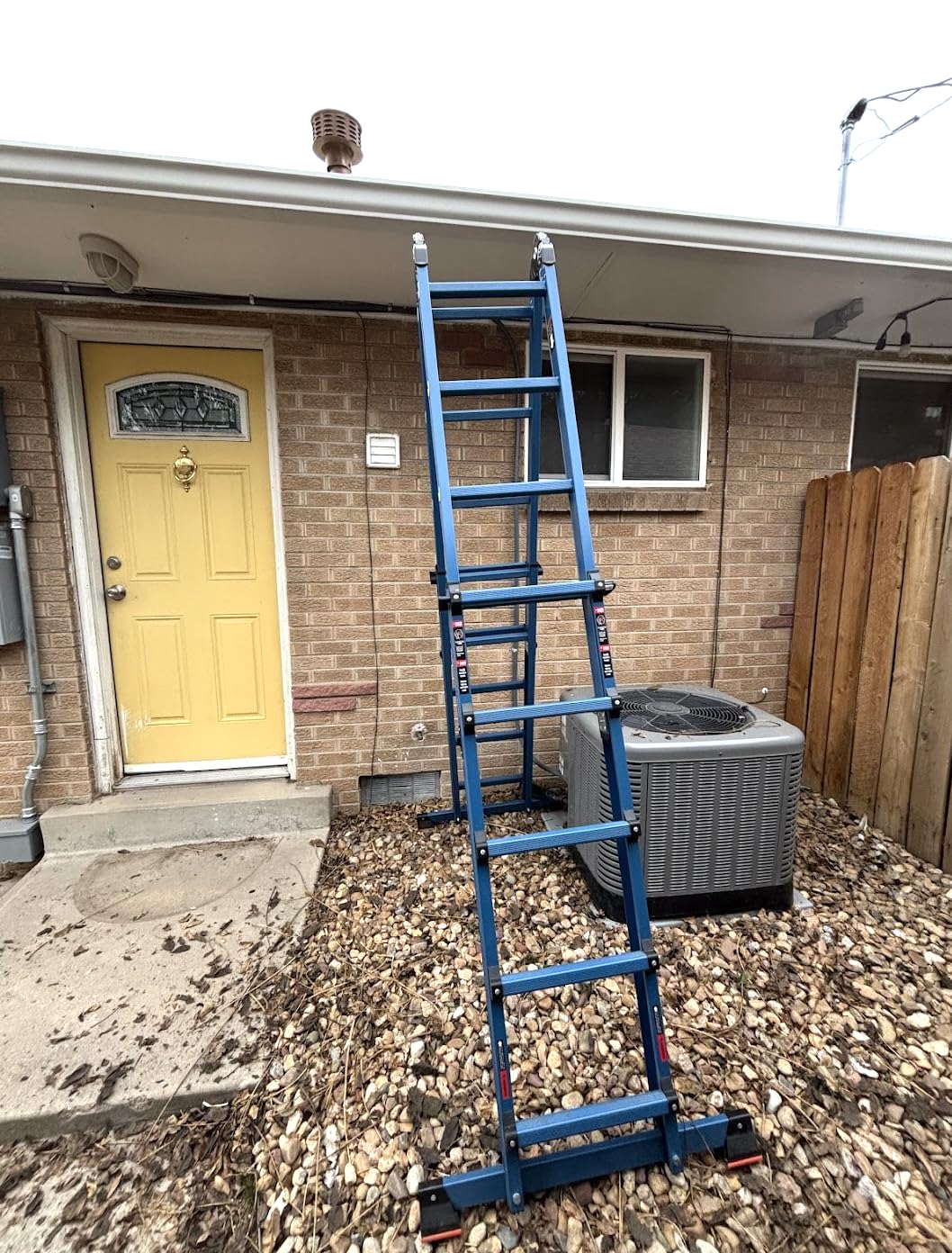 LANBITOU Ladder A Frame Extension 14Ft Multi Position for Home 330lbs customer photo 1