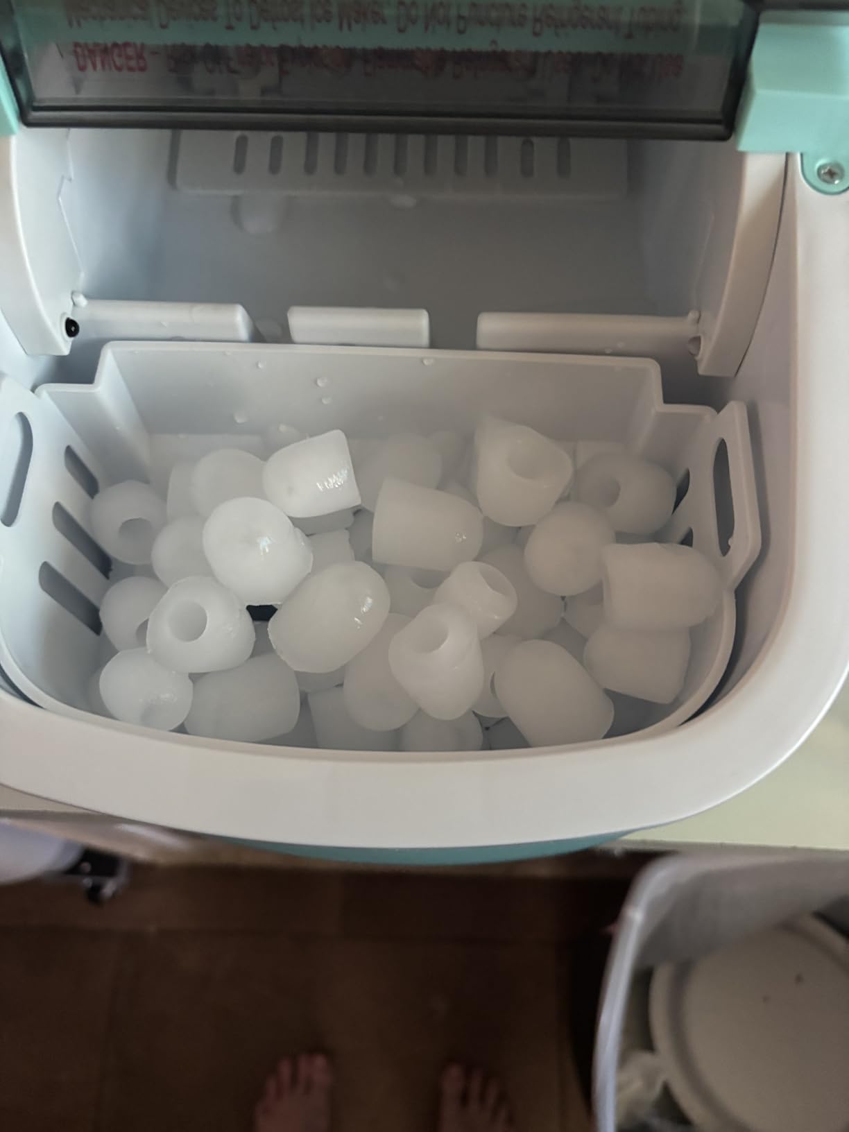 Crzoe Countertop Ice Maker,26Lbs/24H, 2 Sizes of Ice, Self-Cleaning,Grey customer photo 2