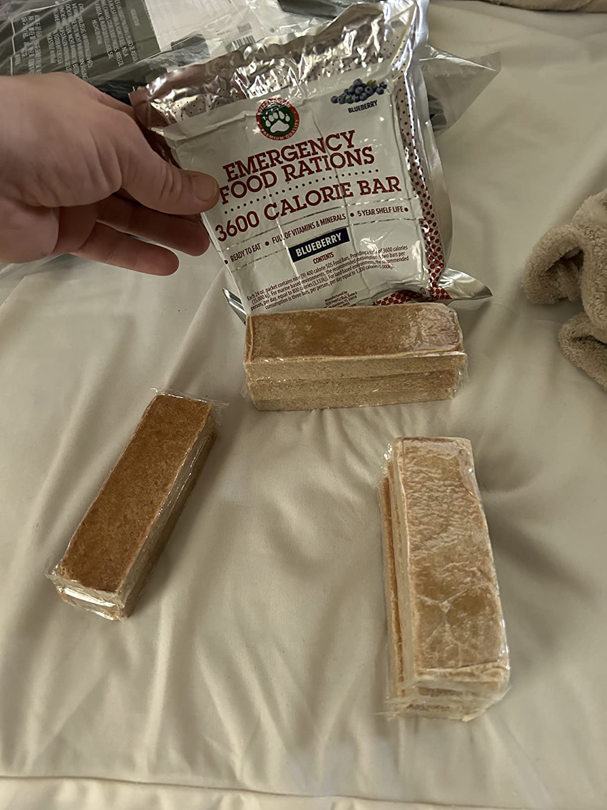Grizzly Gear Emergency Food Rations- 3600 Calorie Blueberry Bar - 3 Day, 72 Hour Supply For Disaster, Hurricane, Flood Preparedness - Less Sugar, More Nutrients Than Leading Brands - 5 Year Shelf Life customer photo 2