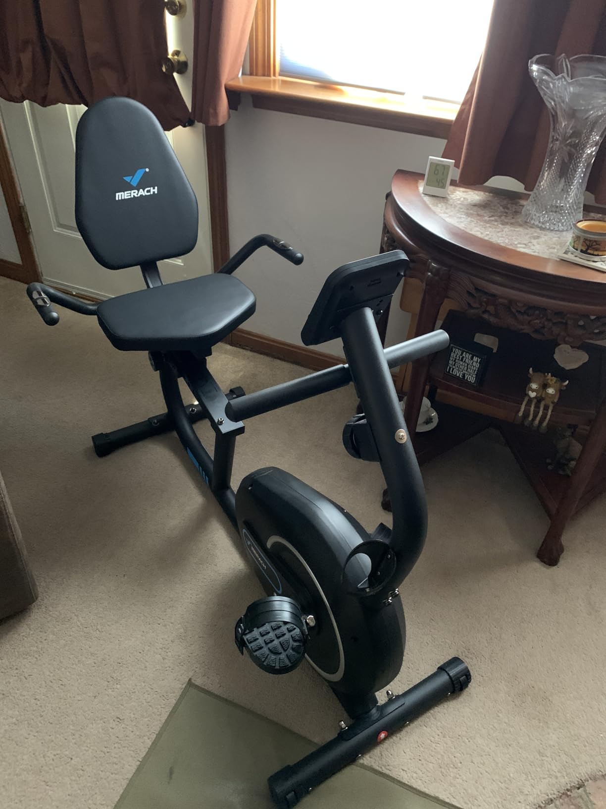 MERACH Recumbent Exercise Bikes for Home with Smart Bluetooth Equipment App customer photo 1