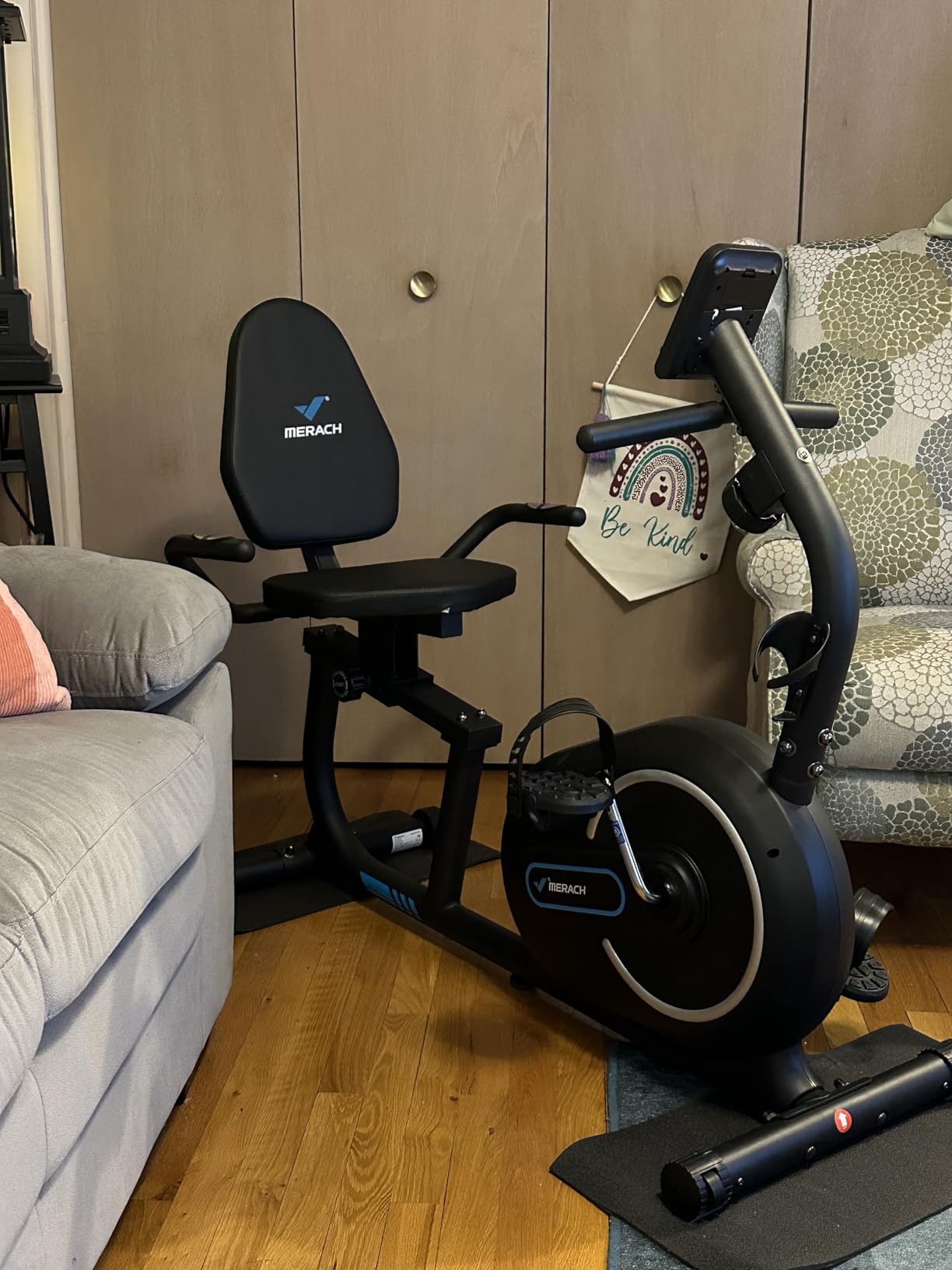 MERACH Recumbent Exercise Bikes for Home with Smart Bluetooth Equipment App customer photo 2