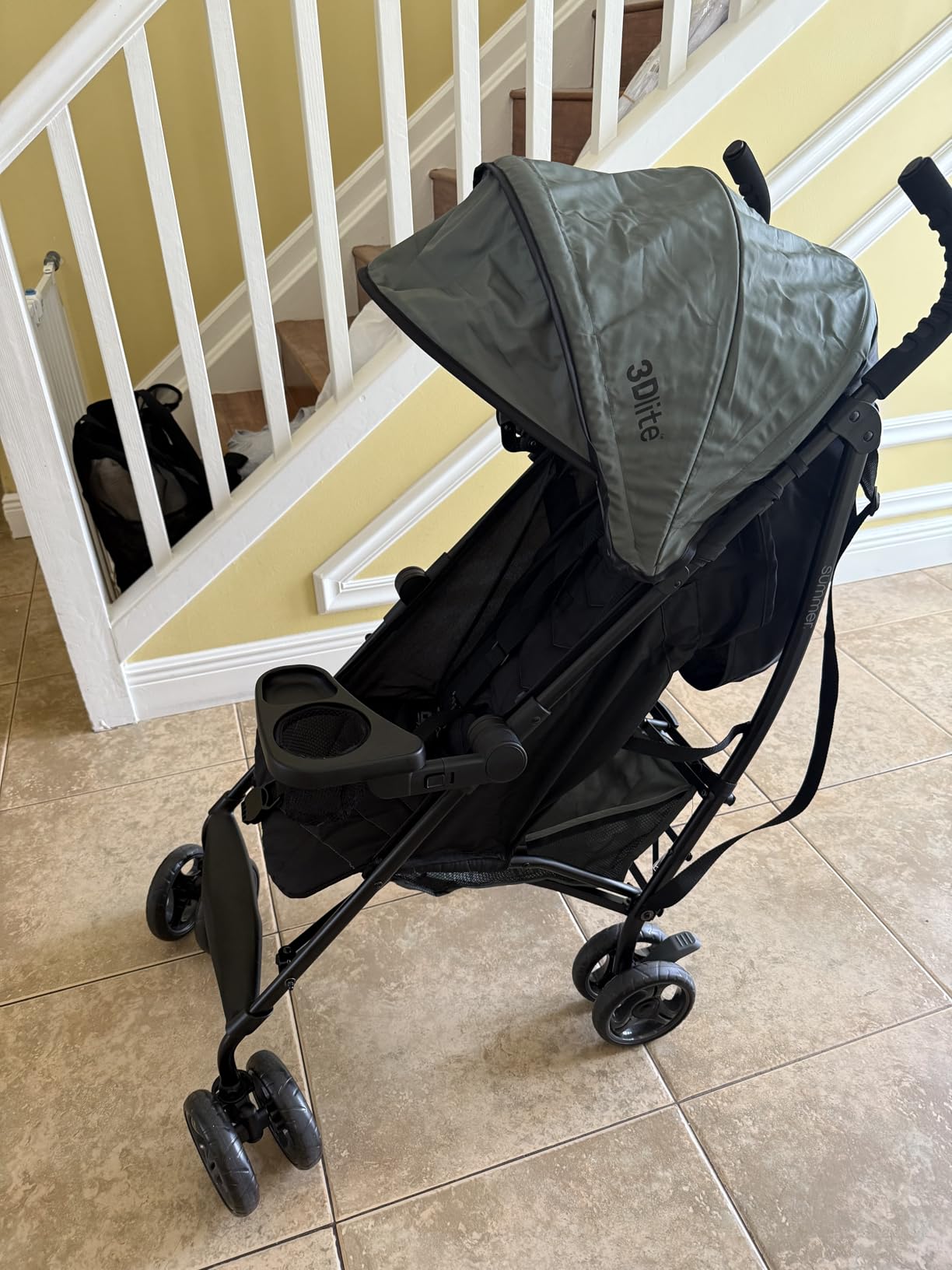 3Dlite ST Convenience Stroller, Black & Gray - Lightweight Stroller with Steel Frame, Large Seat Area, Multi-Position Recline, Large Storage Basket - Infant Stroller for Travel and More customer photo 1
