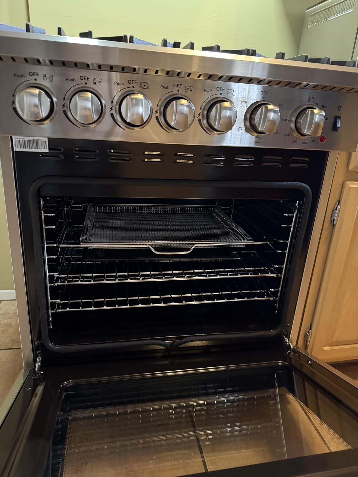 FORNO Lazio Dual Fuel 30″ Inch. Gas Range Electric Oven Freestanding 5 Sealed Burners 69,500 BTU Stove-Top Output, Electric Oven Includes Air Fryer and Griddle customer photo 2