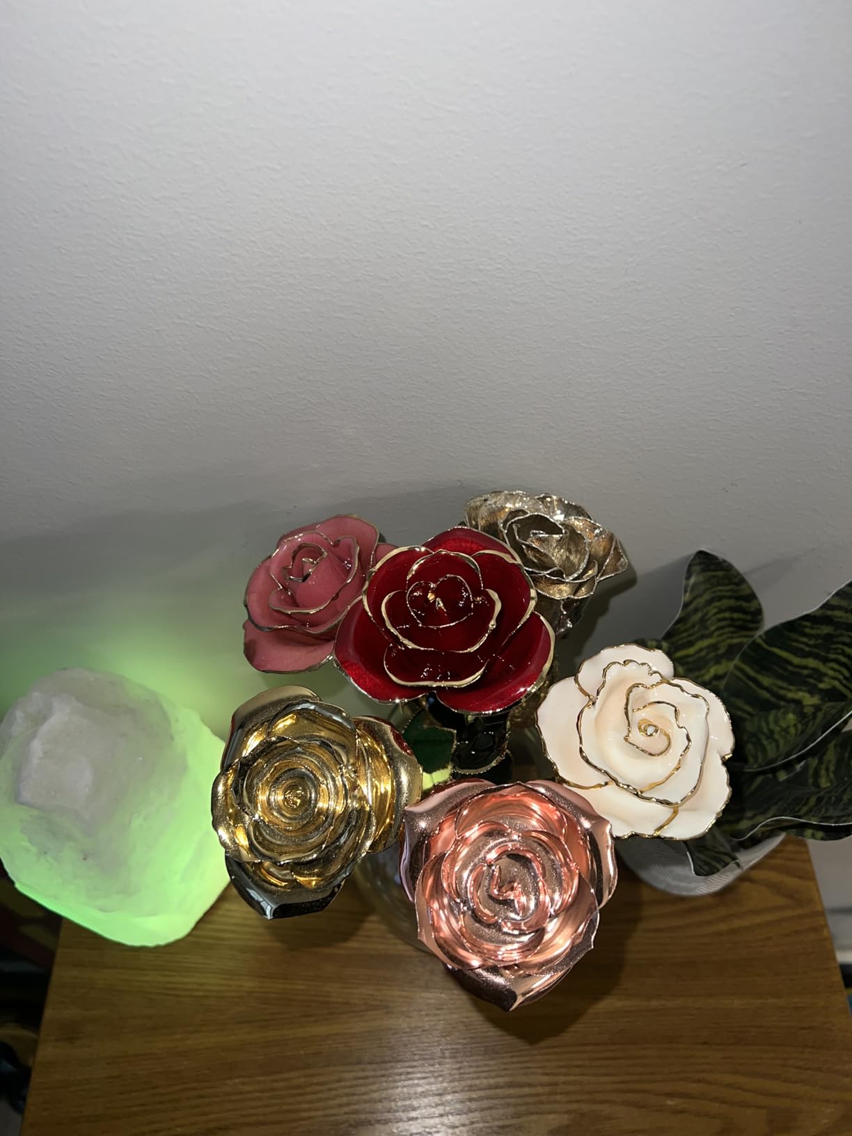 Anthonic Gold Dipped Rose Real 24K Gold Rose, Genuine One of a Kind Rose Hand Dipped in 24K Golden Roses Romantic Gifts for Women in Her Birthday Anniversary Valentines Day Mothers Day customer photo 2