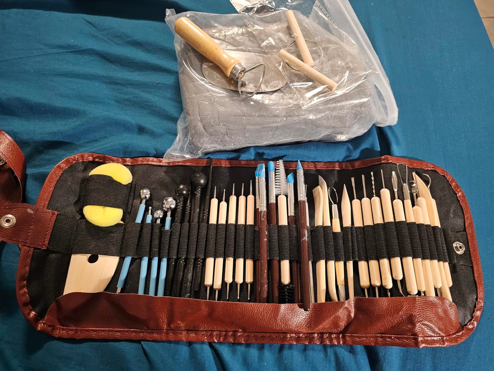 ReArt Natural Air-Dry Clay, Pottery Clay10LBs with 40 Pcs Pottery Tools Clay Sculpting Tool Set, All-Purpose Modeling Clay (White) customer photo 2