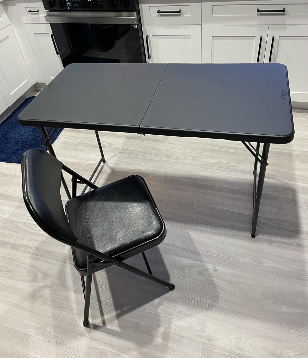 Folding Table 4 Foot,Portable Heavy Duty Plastic Utility Table,White customer photo 2