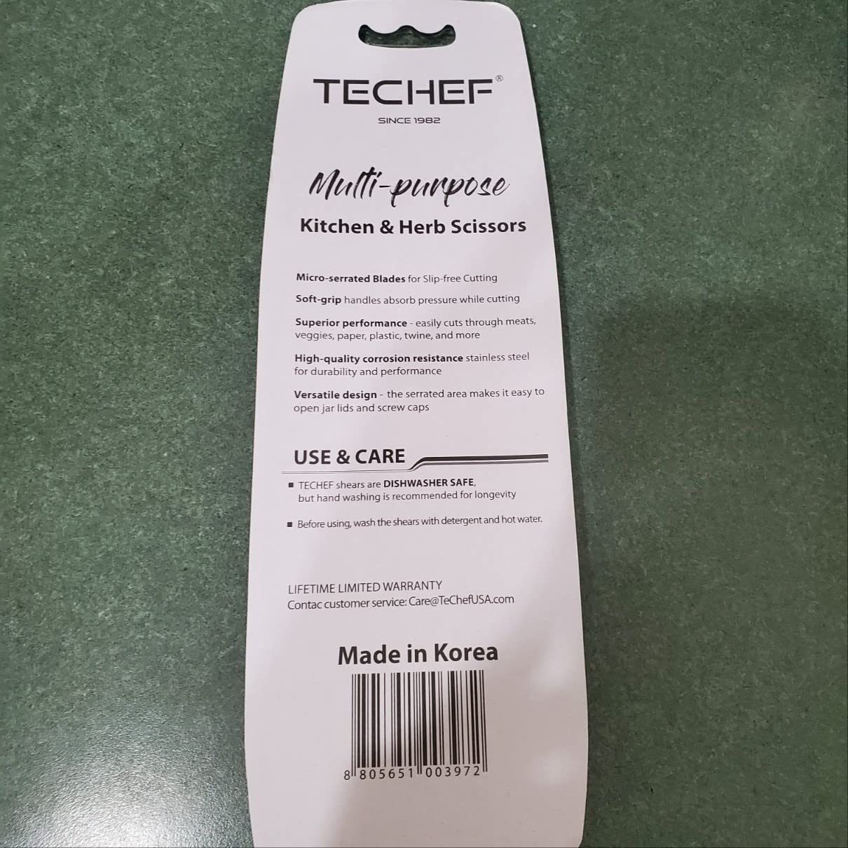 TECHEF Kitchen Shears, All Purpose Scissors, Dishwasher Safe, Heavy Duty Meat Scissors Poultry Shears, Stainless Steel, Made in Korea (Dark Gray) customer photo 2