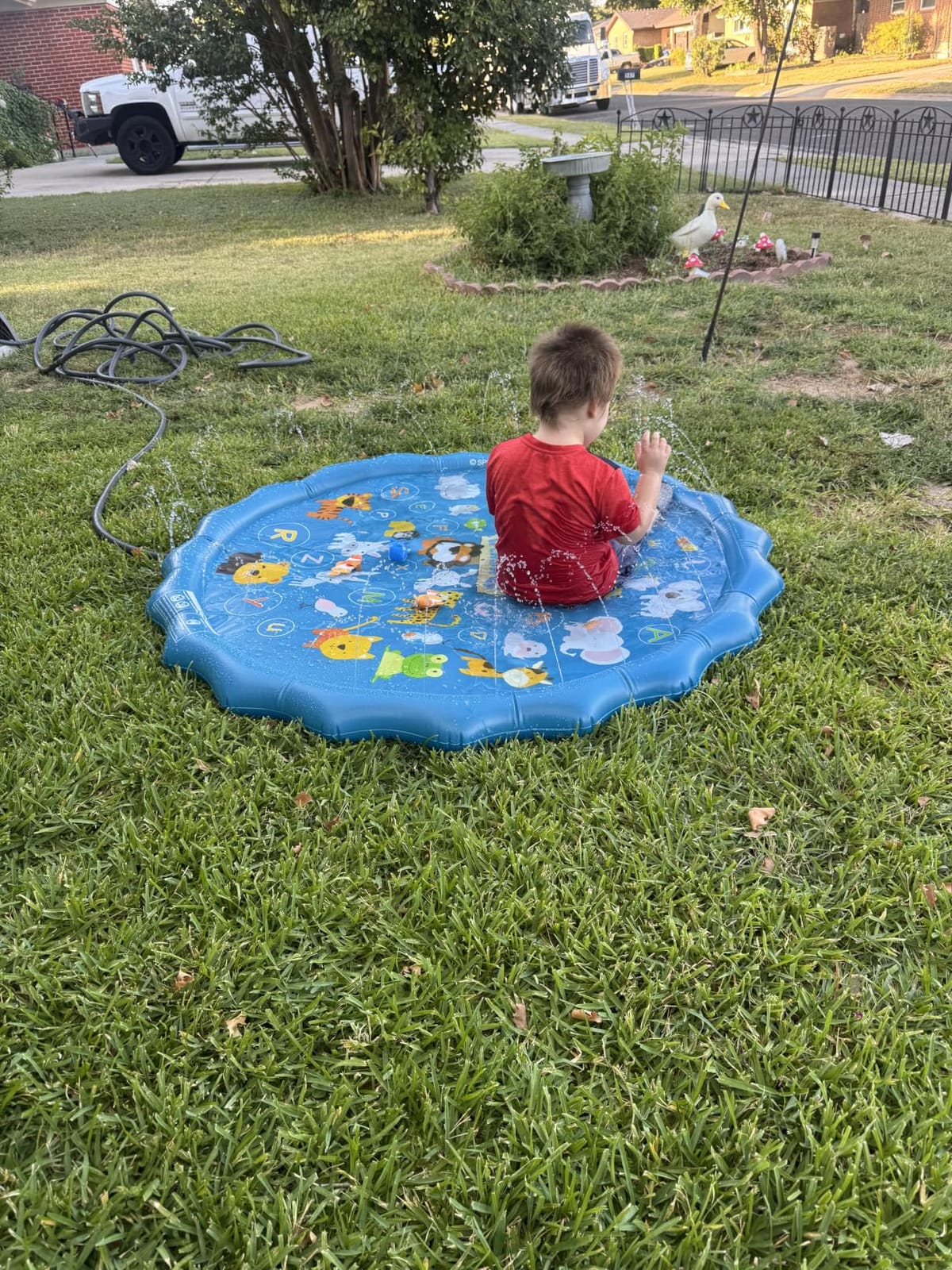 SplashEZ Non Slip Splash Pad for Kids & Dogs, 69’’ Extra Large Splash Pad Sprinkler for Kids, Dog Water Summer Toys - Great Outdoor Toys for Toddlers 1-3 & Children Ages 4-8, Baby Pool for Backyard customer photo 1