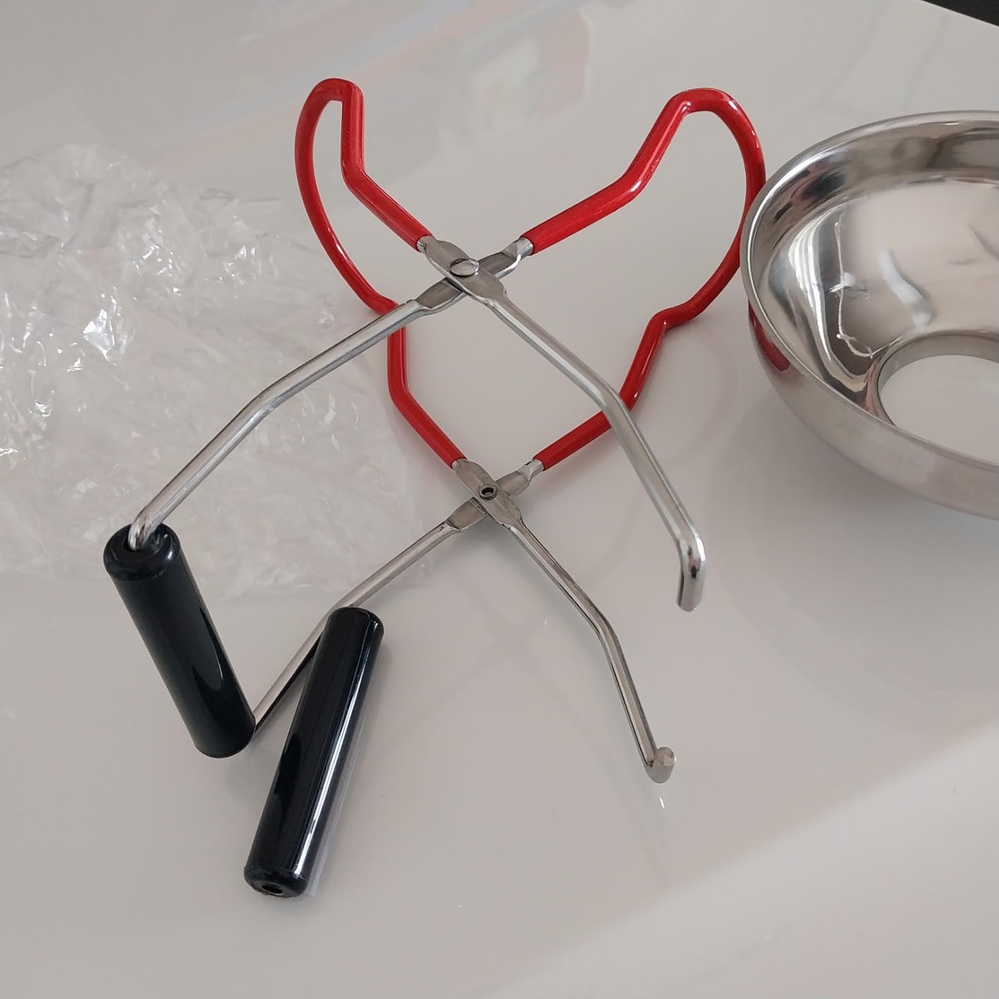 3 Pack Canning Funnels,Stainless Steel Kitchen Funnel with Jar Tongs Lifter customer photo 2