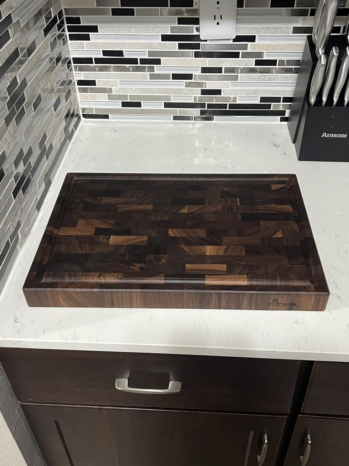 Cozifa American Dark Walnut Wood Cutting Board 17