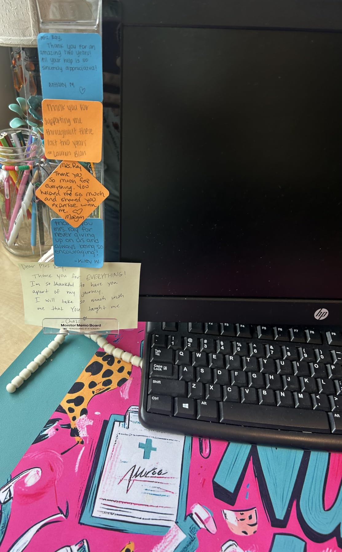 Office Desk Accessories 2pcs Computer Monitor Memo Board Office Supplies customer photo 1