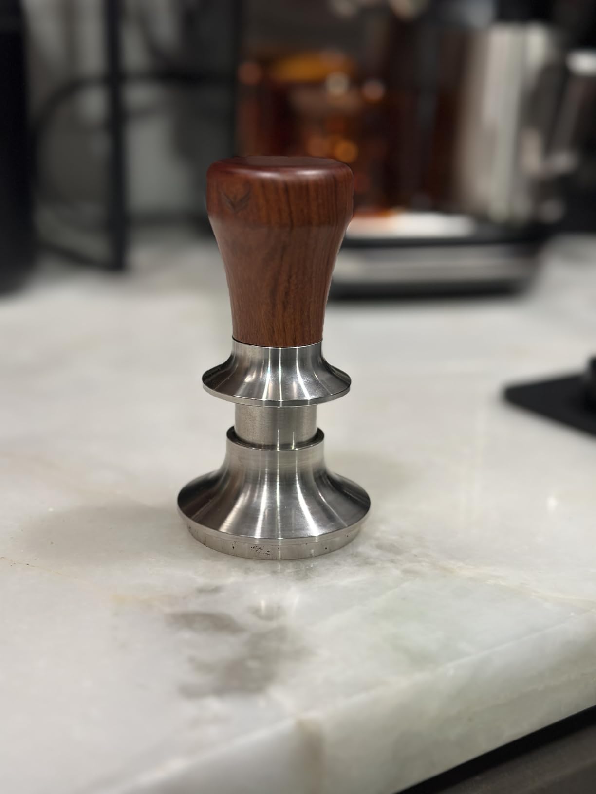 54mm Espresso Tamper for Breville Machines Rosewood Spring Loaded customer photo 2