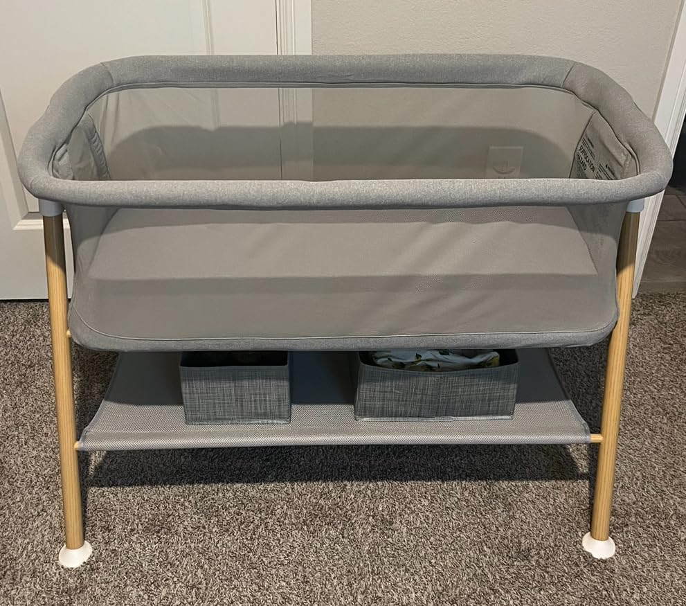 Newton Baby Bassinet & Bedside Sleeper, Breathable, Washable, Grey customer photo 2