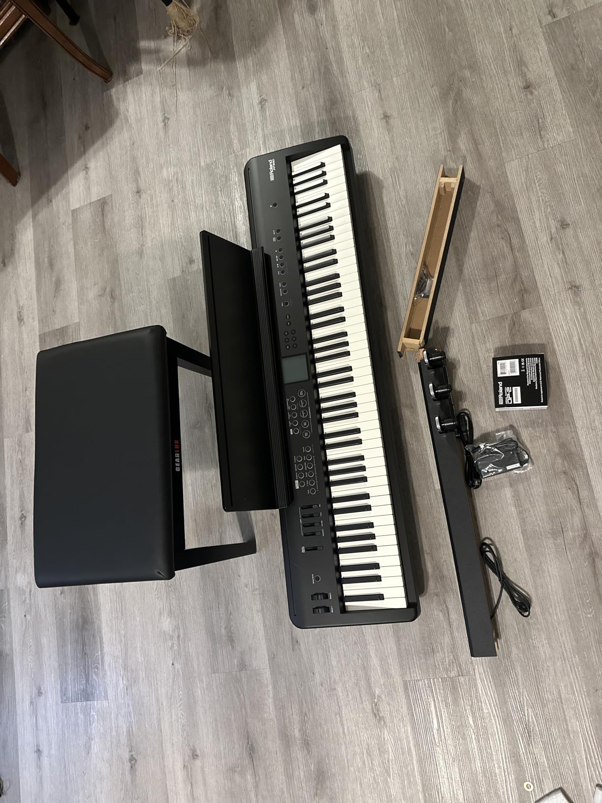 Roland FP-E50 88-Key Digital Piano - Black Bundle with KSFE-50 Stand, KPD-70 Three Pedal Unit, Bench, Piano Book, Online Lessons, Austin Bazaar Instructional DVD, and Polishing Cloth customer photo 1