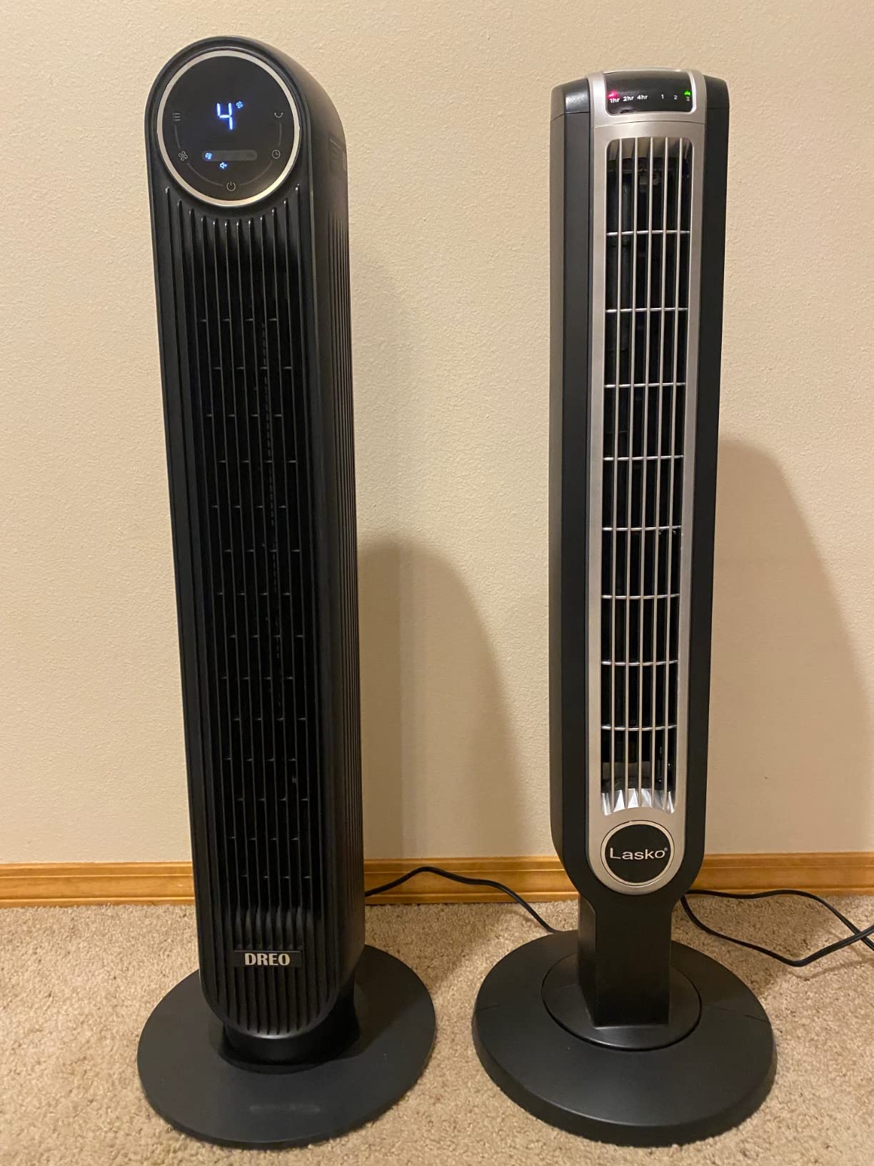 DREO Smart Tower Fan for Bedroom, 28ft/s Velocity, 8 Speeds Ultra Quiet Fan | 2026 Upgraded DC Motor, 90° Oscillating Floor Fan, WiFi Voice Control, 4 Modes 8H Timer, Bladeless Standing Fans with Remote customer photo 2
