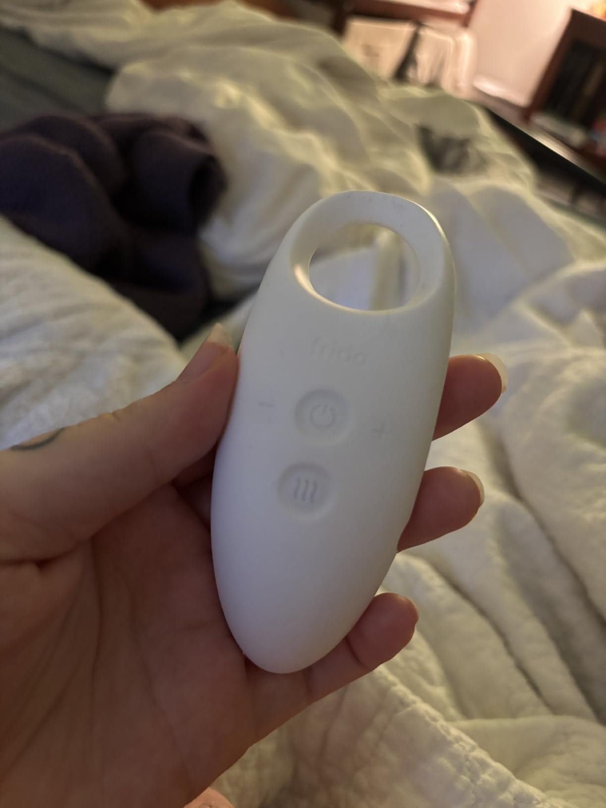 Frida Mom 2-in-1 Lactation Massager, Multiple Modes of Heat + Vibration for Clogged Milk Ducts, Increase Milk Flow, Breast Engorgement - USB Cord Included, White (Pack of 2) customer photo 2
