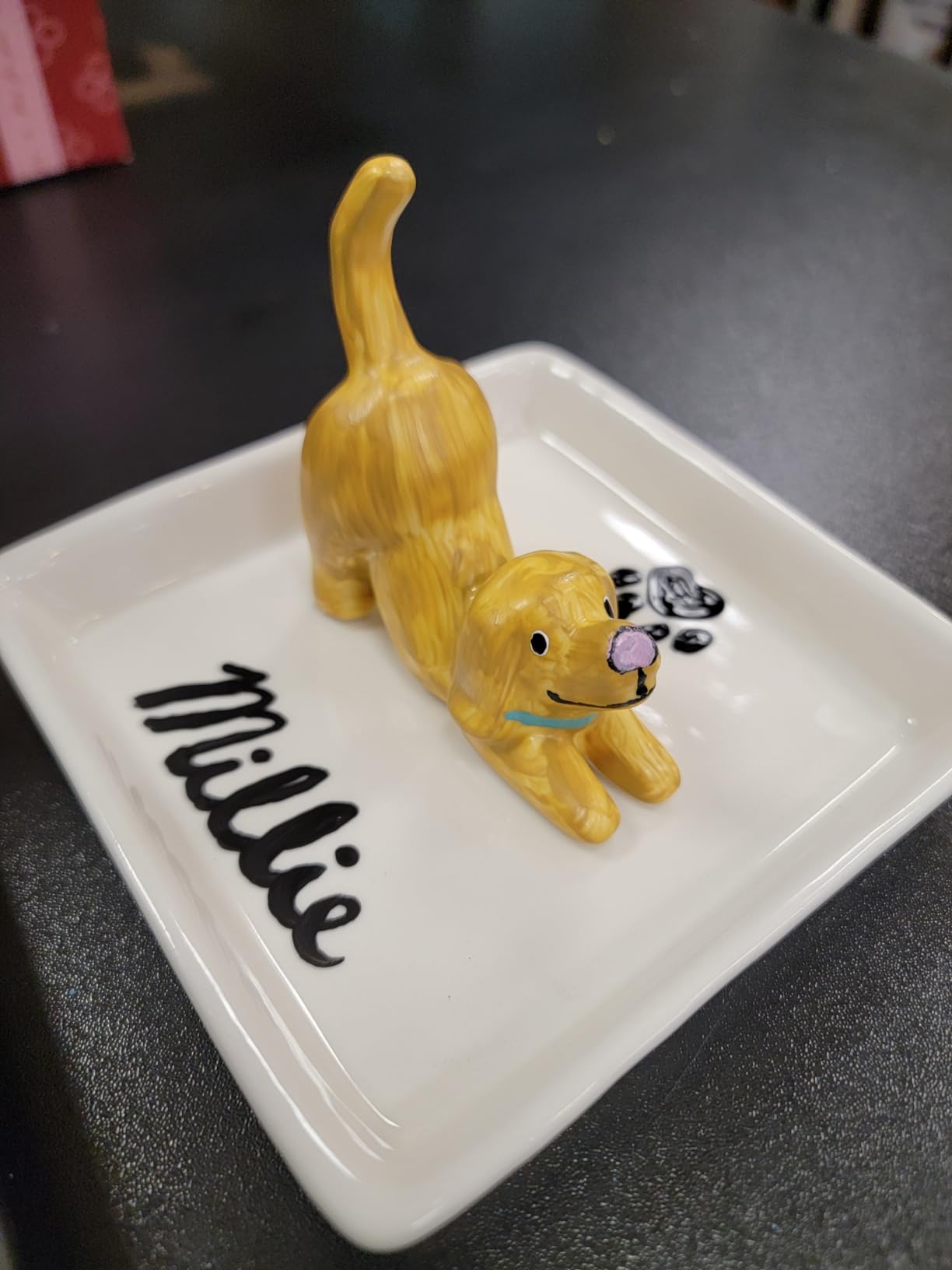 PUDDING CABIN Dog Mom Gifts for Women, Dog Ring Holder Dish Jewelry Holder, Dogs Lover Gift for Women Friends Female Mom Grandma Aunt as Mothers Day Birthday Wedding Christmas Gift customer photo 2