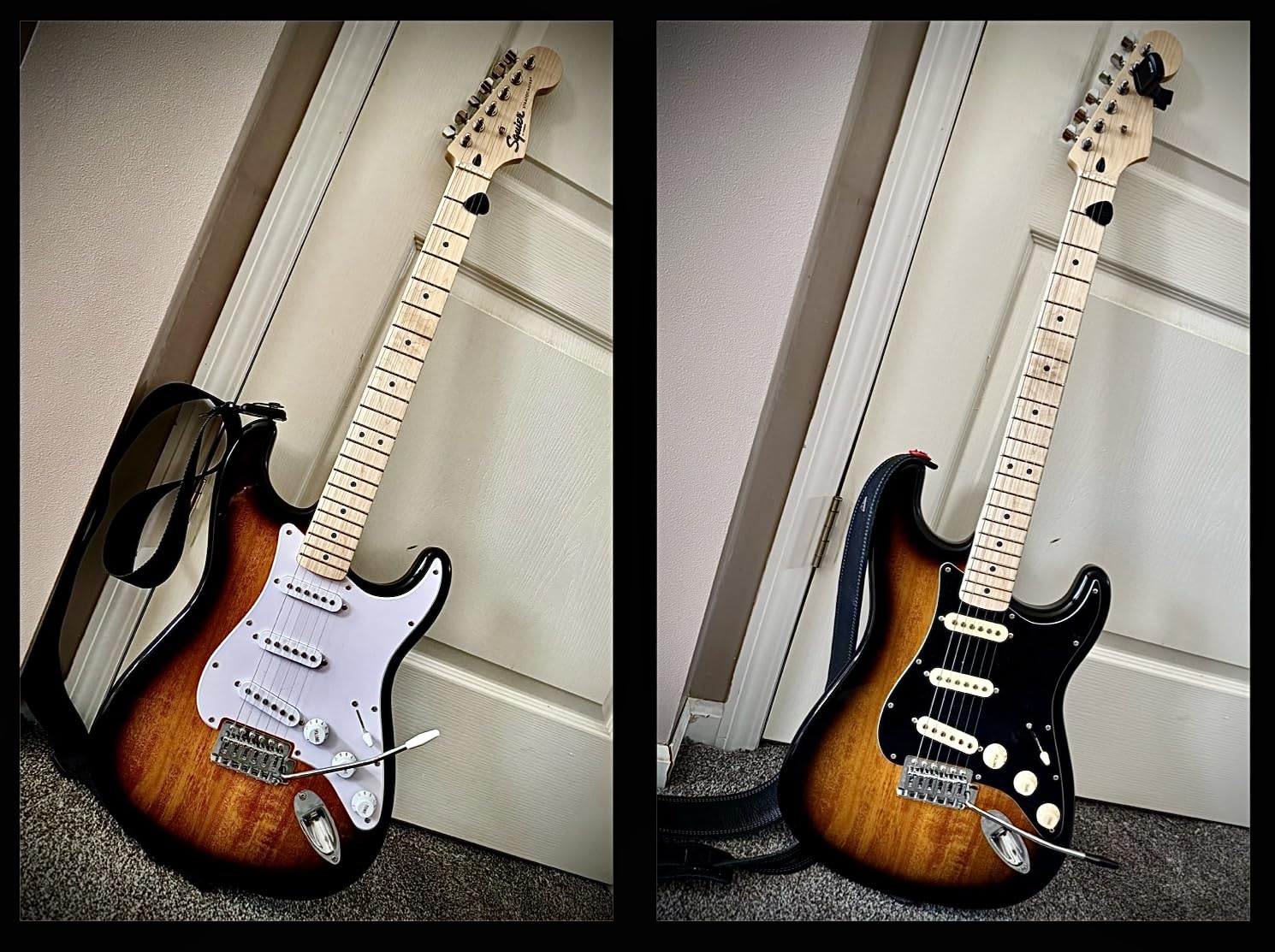 Squire Sonic Stratocaster Electric Guitar, 2-Color Sunburst, Maple Fingerboard, White Pickguard customer photo 1