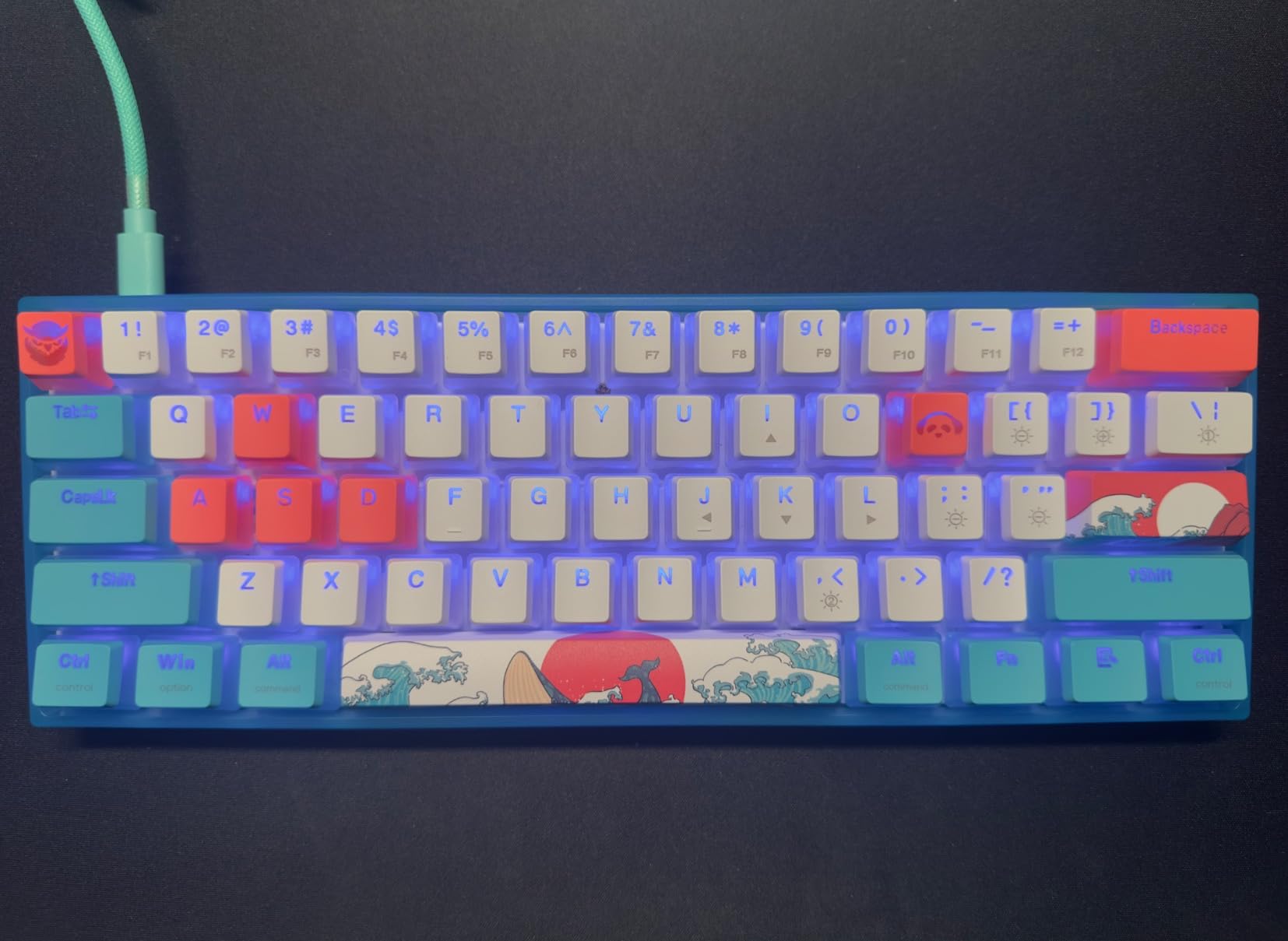 Womier 60% Percent Keyboard Gaming, Creamy Mechanical Wired Keyboard Anime customer photo 1