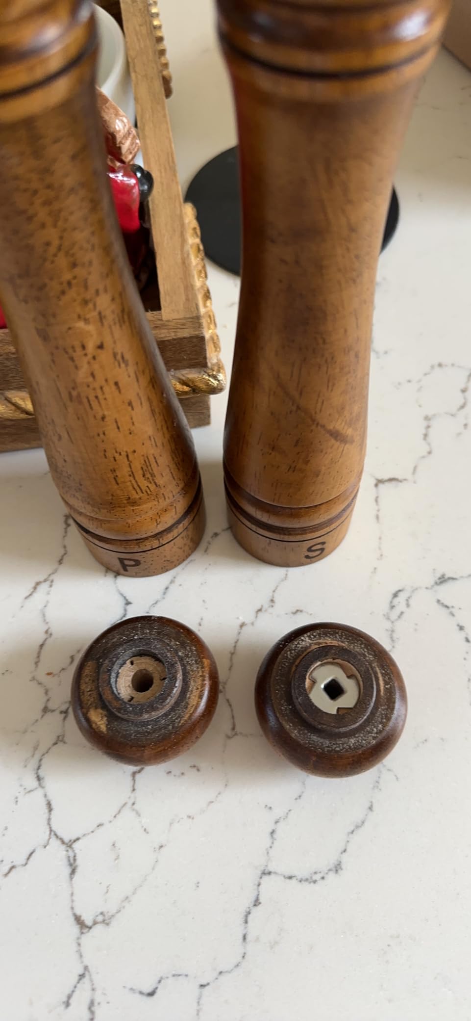XWXO Wood Pepper Grinder Set 10 Inch Salt Mill And Pepper Grinder Set customer photo 1
