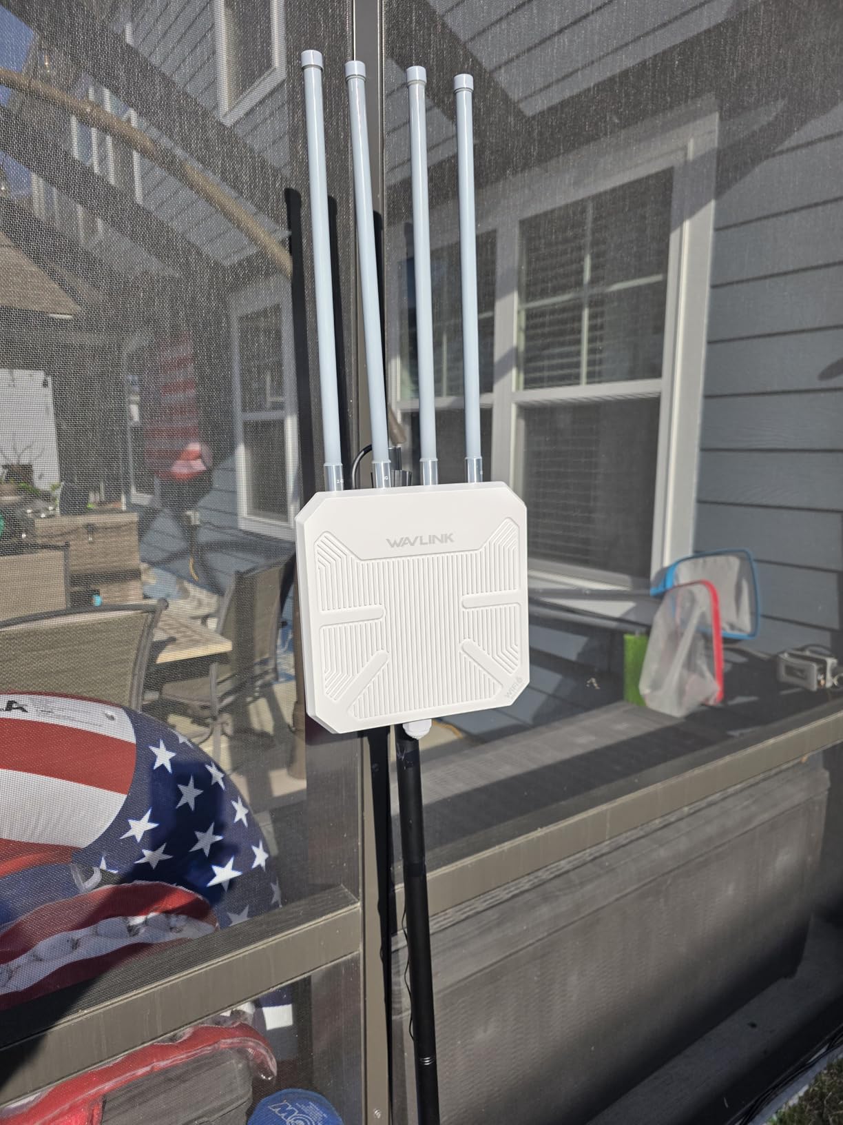 2026 WAVLINK AX1800 Outdoor WiFi 6 Extender Long Range, IP67 Weatherproof | Outdoor Access Point/Repeater with PoE, 4x8dBi Antennas, Work with Starlink, Up to 256 Devices for Farm, Yard, RV, Garage customer photo 1