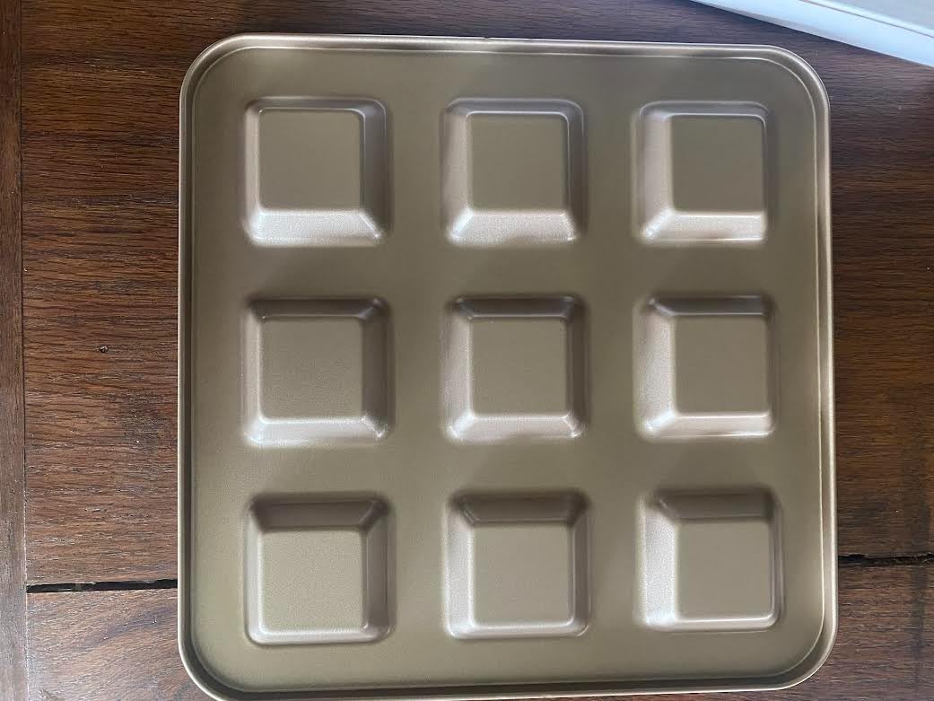 Financier Cake Pan, 12-Cavity Non-Stick Rectangle Muffin Pan Biscuits Cookies Bakeware for Oven Baking (Champagne Gold) customer photo 1