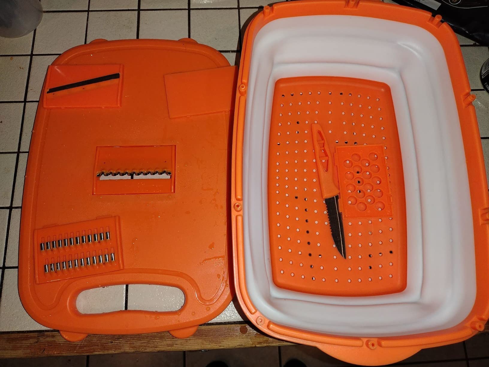 9-in-1Collapsible Cutting Board with Colander Wash Basket Camping RV Gift customer photo 2