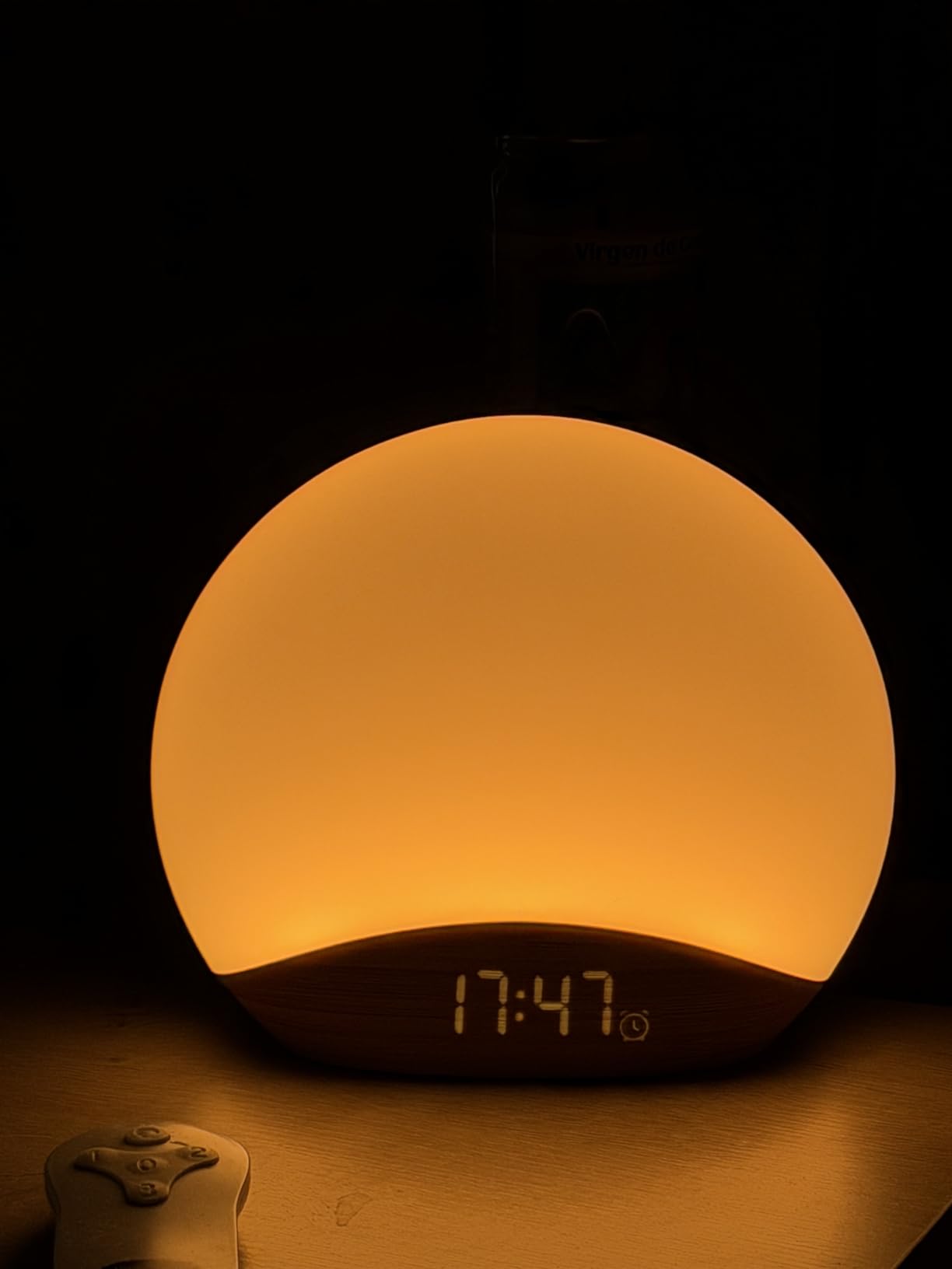 REACHER Wood Grain Sunrise Alarm Clock and Sound Machine Nightlight customer photo 1